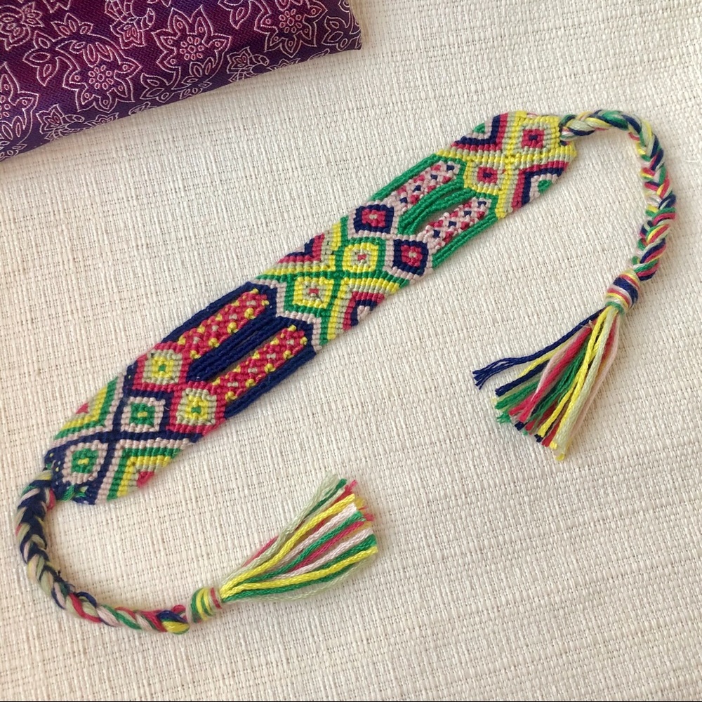 Wide braided rope bracelet - boho/VSCO style